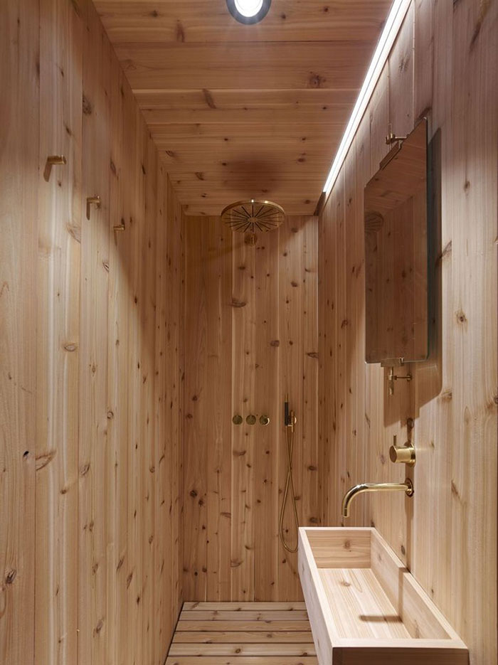 طراحی داخلی خانه کوچک چوبی