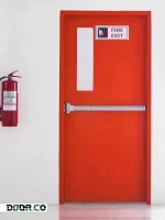 بهترین قیمت درب ضد حریق فلزی مدل MFR 21 رنگ قرمز